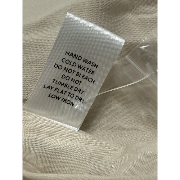 Mazik Womens Flax Ruffle Front Cardigan Lined Natural Sz L - Picture 11 of 11